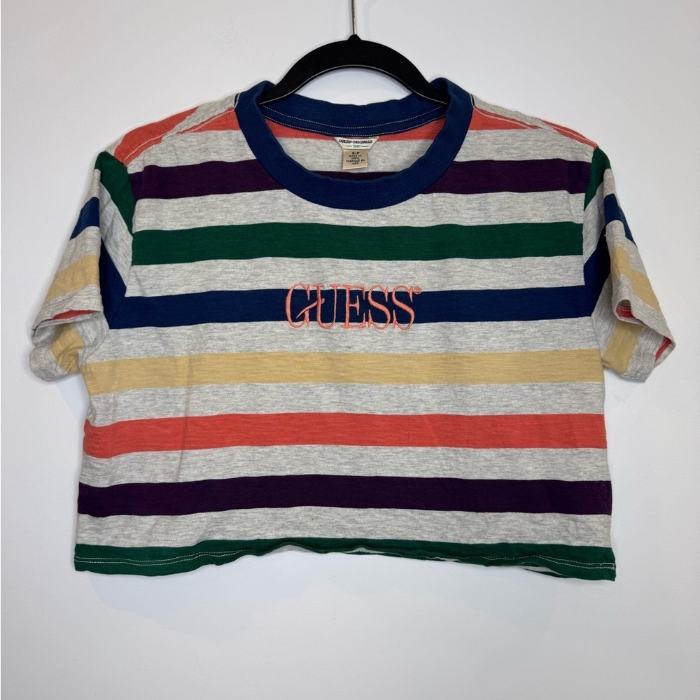 Guess Striped retro Crop Top size small
